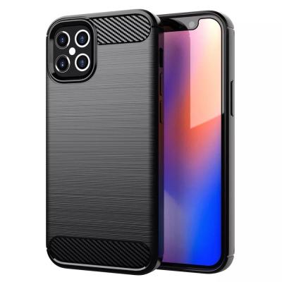 China Capa de teléfono celular de silicona de fibra de carbono fina Tpu para Iphone 13 14 Pro Max Smart Capa de teléfonos móviles deportivos estilo de diseño en venta