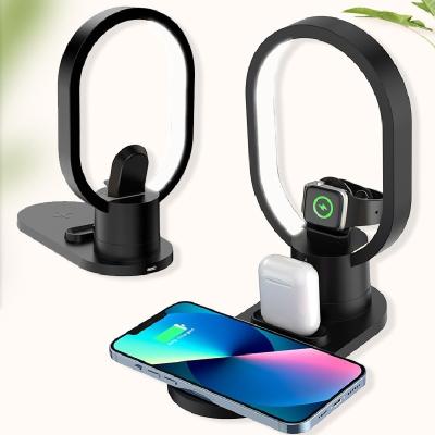 China Qi Standard 15W Wireless Charger Headphone Stand 4 In 1 Wireless Charging with ABS Material for sale