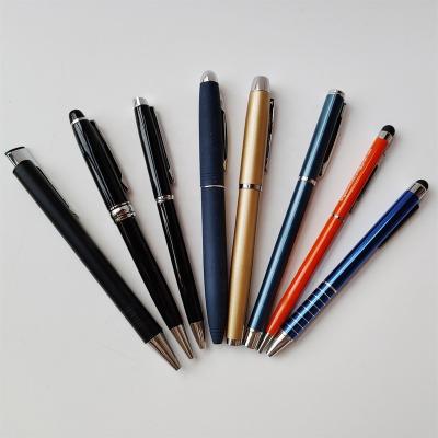 China Agriculture Personalized Thin Metal Pen With Stylus Promotional Twist Customized Ballpoint Pens With Logos Printing Touch Screen For Hotels for sale