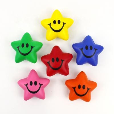 China Gifts Customize Logo Stress Relief Balls Promotional Toy Balls for Kids Children PU Foam Eco-Friendly Heart Star Smile Round Shape for sale