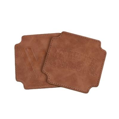 China CLASSIC Customized PU Leather Coasters Round Eco Friendly Drink Mats Square Cup Coaster Coffee Pads With Logo Custom Tabletop Accessory for sale