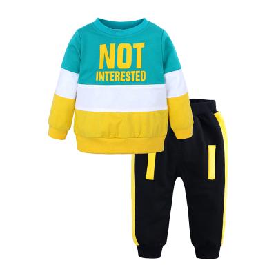 China Wholesale Casual Boy Girls Toddler Cotton Clothes Baby Drop Spring Two Piece Set for sale