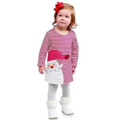 China Santa Babies Kids Long Sleeve Cotton Baby Clothes Soft Outfit Baby Clothes Christmas Dress for sale