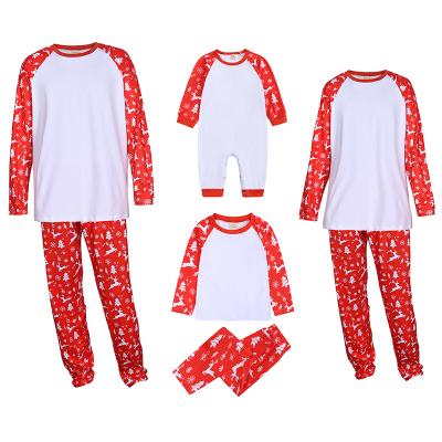 China Breathable White Customize Family Matching Pajamas Set Polyester Long Sleeve Kids Christmas Pajamas Sets for sale