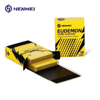 China Eco-friendly Material Trading Card Sleeves 66 91Mm Yellow Card Sleeves For Game Protective Card for sale