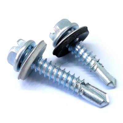 China Good Anti-Corrosion Ability Tek Screw Tornillo Single Washer Hex Head Screw for sale