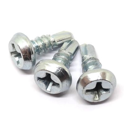 China Pan Carbon Steel White Galvanized Pan Head Self Framing Drilling Screw for sale