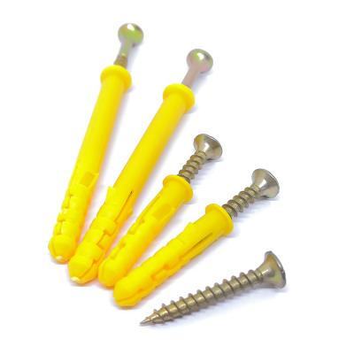 China High quality yellow plastic hot selling prophet of doom plastic small expansion screw for sale