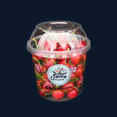 China 100% Eco-friendly Clear 117mm PET Dome Lids For Grocery Container Bowl for sale