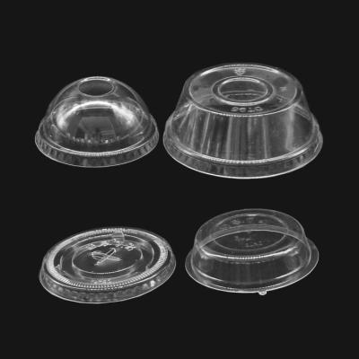 China 95mm Disposable PET Dome Cover for PET, PP, PLA, Beverage Paper Cups for sale