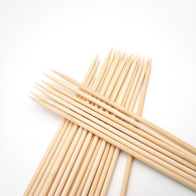 China Professional Easily Cleaned Round Manufacturer Bamboo Sticks Disposable Wooden Bamboo Sticks BBQ Sticks For Wholesales for sale