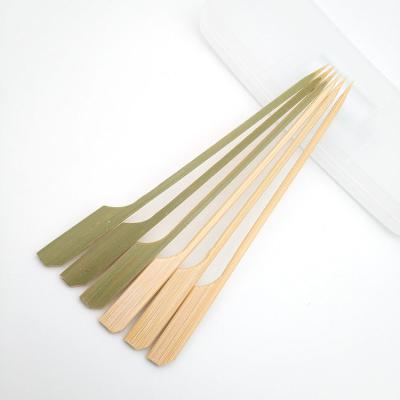 China Custom logo easily cleaned Teppo bamboo skewer bamboo skewer bamboo kebab barbecue skewer with cheap price for sale