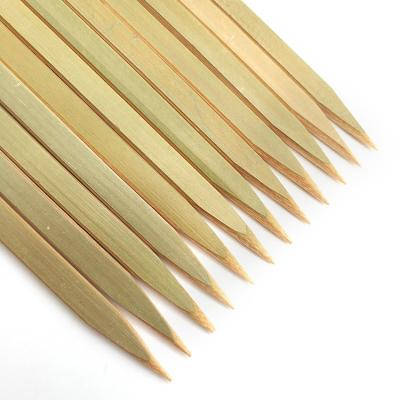 China Fast delivery easily cleaned bamboo flat sticks bamboo kebab skewer flat bamboo skewer dish wholesales for sale