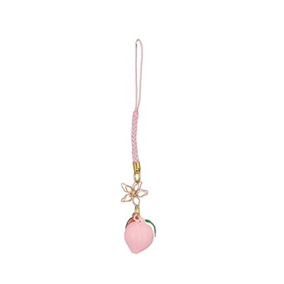 China Factory Price Wholesale China DIY Small Rose Peach Shape Brass Bell For Girls for sale