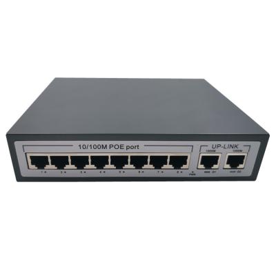 China Gigabit 96W 8 Port POE Uplink POE Switch 10/100Mbps 2 port10/100/1000Mbps CCTV 8+2port CCTV for sale