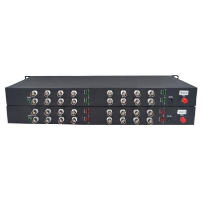 China Video Control System CVI TVI AHD 16 Channel BNC To Fiber Media Converter Fiber Optic Video Converter 1080P for sale