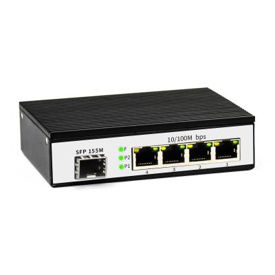 China CCTV Industrial Din-Rail Ethernet POE Switch 100Mbps Port and 1 of 4 Port Poe Ethernet SFP Fiber Optic Switch for sale