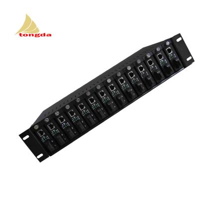 China ATONGDA Fiber Optic Media Converter and 2U/16slots or 14slots 19 Inch Rack Mount Chassis Chip ATD-RM14/16-U2 for sale