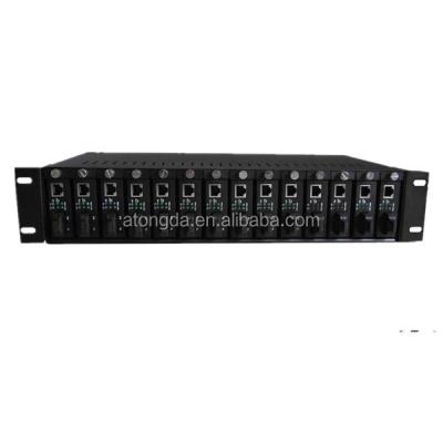 China Fiber Optic Media Converter 2U / 14slots 14 Port Media Converter Chassis ATD-RM14/16-U2 for sale