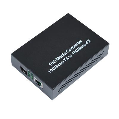 China FTTP SFP XFP 10G FIBER OPTICAL to rj45 Media Converter 10G 2KM 100KM for sale