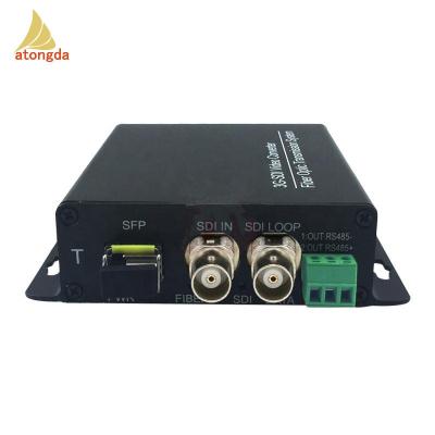 China HD 3G SDI To Fiber Optic Converter 20KM Fiber Video Transmitter ATD610-S1V1D T/R for sale