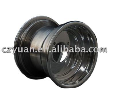 China Aluminum 9inch Rolled Edge Polished Turned ATV Wheel for sale