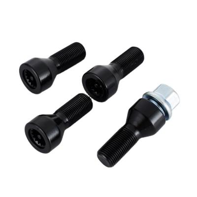 China Steel Tooth Premium Black Steel Profile Quality Anti Theft Bolts Security Firm Wheel Bolt for sale