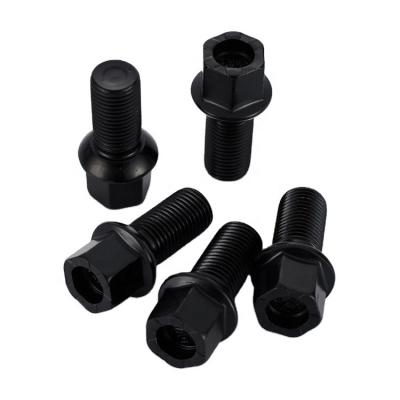 China M14*1.5 Wheel Lug Alloy Steel Car Screw Bolt Wheel Bolt Steel Jug Covers For VW Black Coach Bolts for sale