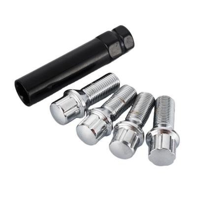 China Wholesale Type 6 Slot Steel Factory Flower High Strength Bolts Refit Steel Wheel Lock Bolt for sale