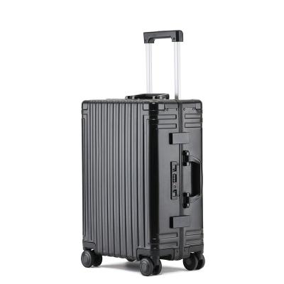 China Universal Aluminum Alloy Suitcase Magnesium Password Aluminum Alloy Wheel Suitcase Boarding Box for sale