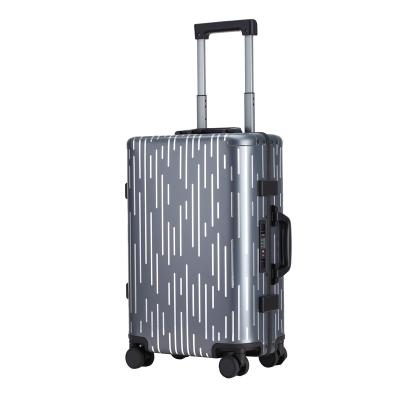 China Shell Trolley Luggage Wholesale Hard Aluminum Trolley Travel Luggage Custom Carry-on Suitcase Set Full Magnesium Aluminum Alloy Carry On Suitcase for sale