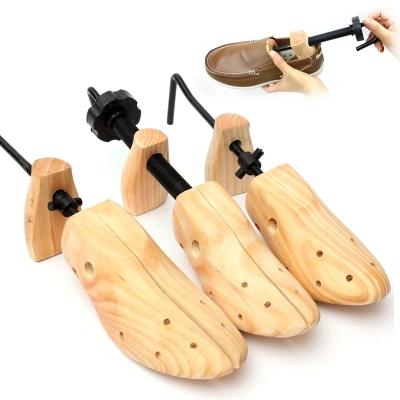 China Dropshipping Aluminum + Wooden 1 Piece Man/Woman Wooden Adjustable Shoe Trees for sale