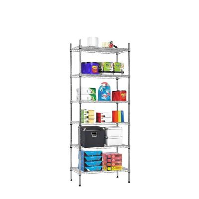 China JIAMEI High Quality Viable Adjustable 6 Tier Metal Wire Shelving Storage Rack Organizer For Living Room for sale