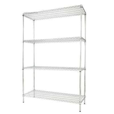 China JIAMEI viable Amazon hot sale 4layers chromed wire restaurant warehouse cheap display rack, max load bearing is 200kg per shelf for sale