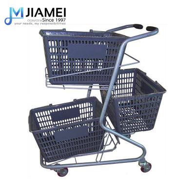 China Unveiling JIAMEI 3 Tiers Shopping Basket Trolley, Shopping Cart for sale