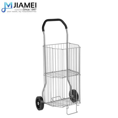 China Durable JIAMEI Wire Shelving Folding Shopping Cart Grocery Cart for sale