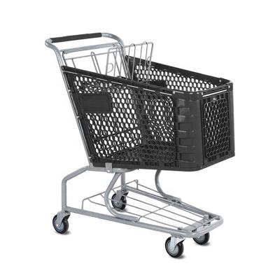 China JIAMEI Unfolding Plastic Shopping Trolley Plastic Parts With 4 Wheels for sale