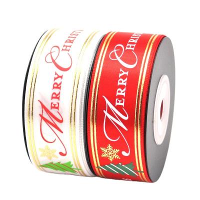 China eco-friendly & Wholesale Fashion Healthy 1 Inch Tree Printed Grosgrain Ribbons Christmas Decoration Ribbons for sale