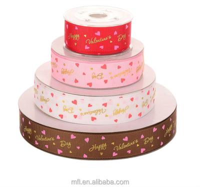 China Custom Printed Custom Printed Mafolen Grosgrain Printing Ribbon Cardboard Ribbon Cheap Design Ribbon Supplier for sale