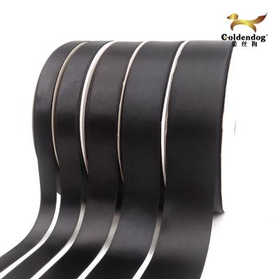 China Hot Sale Eco-friendly And Healthy Black Polyester Wholesale Mafolen 100% Satin Ribbon Roll Cheap for sale