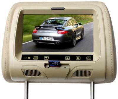 China 7inch Lcd Monitor / Car Pillow Headrest Monitor With Sd Card, 110 - 190mm Long Distance Cr-7102 for sale