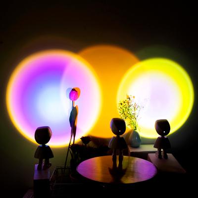 China MTF Modern RGB Led Stand Lamp Rainbow Sunset Sunrise Projection Night Light Modern Corner Floor Lamp For Living Room Bedroom for sale