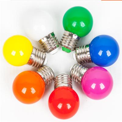 China Global Theme Park LED SMD Light Bulbs G45 AC220-240V 1W E27 B22 Colorful Holder for Party Home Christmas Decoration for sale