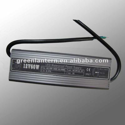 China 12v 24v 60w LED Transformer Water Proof Case Power Supply Outdoor Lighting Dedicated Aluminum Waterproof Power Supply for sale