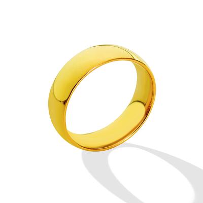 China Trendy Punk 6mm Fashion Stainless Steel Soft Rings For Women Minimalist Stats Gold Color Gersonality Knuckle Rings Stackable for sale