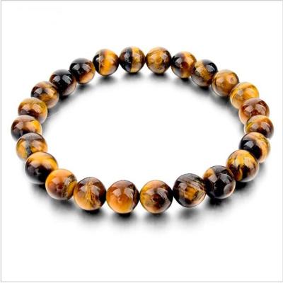 China 2017 Natural Glass Brand Trendy Tiger Eye Buddha Bangles New Stone Stretched Bead Bracelet for sale