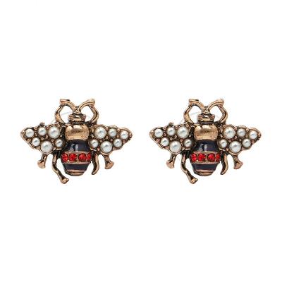 China Fashion Unique Fashion Personality Vintage Gold Plated Bee Shaped Earrings for sale