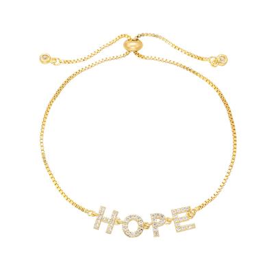 China FASHIONABLE Crystal Letter Anklet Not Fade Love Hope Name Full Custom Anklet for sale