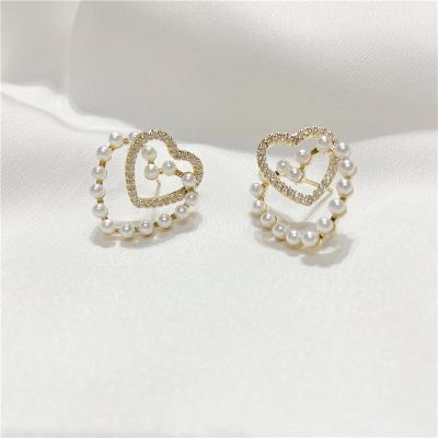 China CLASSIC drop shipping 925 sterling silver pearl earrings for women earrings wholesale for sale