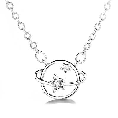 China Fantasy Planet 925 Sterling Silver Zircon Necklace Pendant CLASSIC Charm Necklace for sale